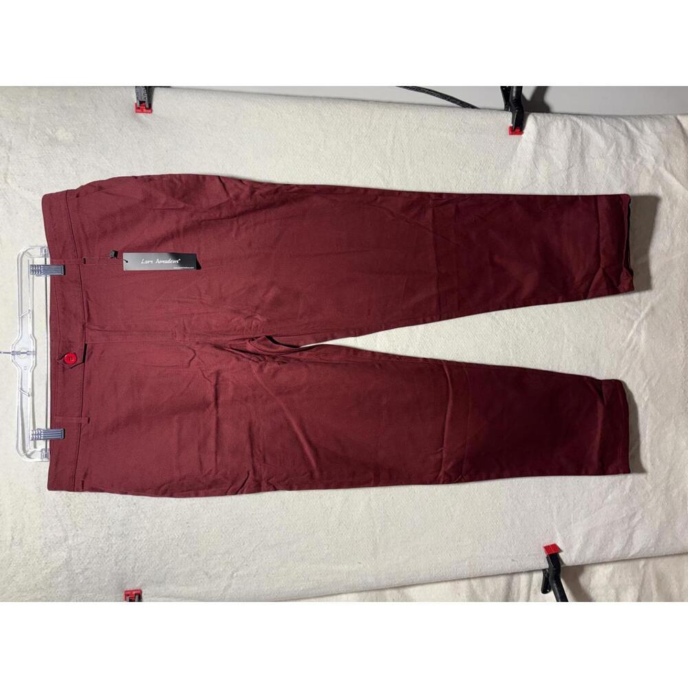 Lars Amadeus Burgundy Pants Size 38 (601)